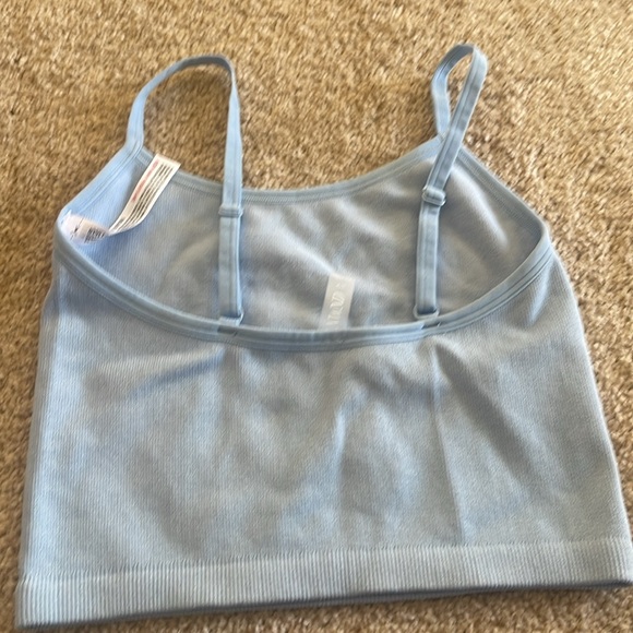 Cute light blue tank top small/medium-stretchy - Picture 3 of 4